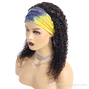 100% Human Hair Virgin Curly Wigs For Black Women Wigs Deep Curly Black Afro